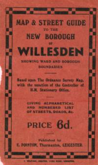Pointon's Street Map of Willesden, 1933