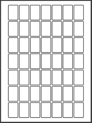 Self-adhesive Acid-Free Labels 1 x 1.5 inches (Pack of 2 A4 size sheets)