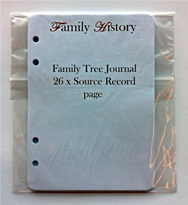 26 x Source Record Journal Page 