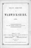 Kelly's Directory of Warwickshire 1884