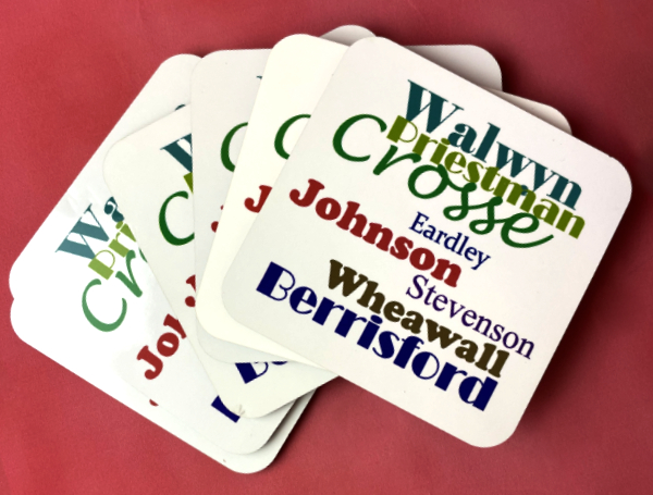 Coaster with Word Art 