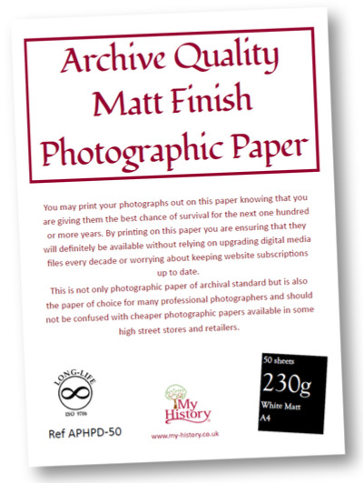 A4 Archival Quality Matt Finish Double Sided Photographic Paper